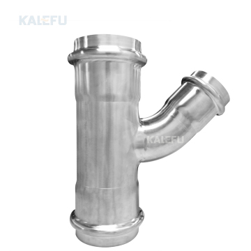 SS 304 / 304L / 316 / 316L TE-TEE DE TYPE Y RAPPORT DE L'EAU: Boule Couppe Double compression en acier inoxydable Piège d'eau avec double serrage
