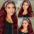 99J Headband Wig Human Hair