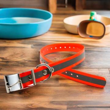 Wholesale Durable Nylon Dog Collars with Reflective TPU Buckles