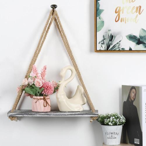 Set of 4 Wood Hanging Shelves for Wall