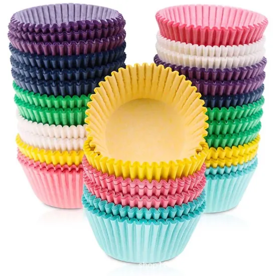 Standard Size Baking Cups: Food-Grade Greaseproof Paper Mini Cupcake Liners