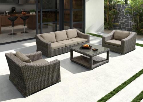 Modern aluminium PE Rattan Sofe set meubilair