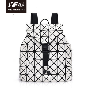 Geometric lingge backpack fashion backpack leather for women
