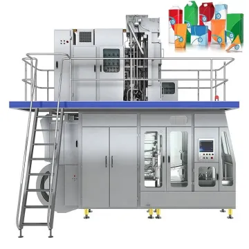 Automatic Aseptic Juice Brick Carton Filling Machine and Tetra Milk Production Line