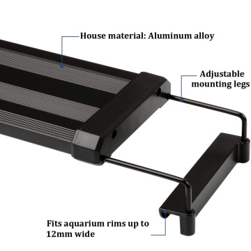 Luz LED de espectro completo de soporte ajustable para acuario