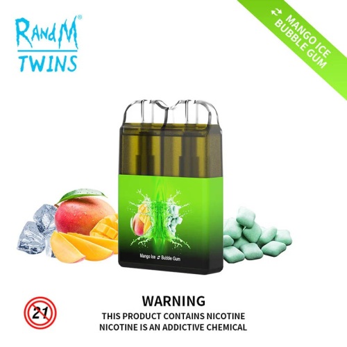 Randm Twins 2in1 LED LIGHT 6000 퍼프 일회용 vape 포드 장치