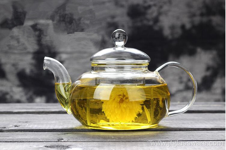 800ml Handmade High Borosilicate Glass Teapot Set