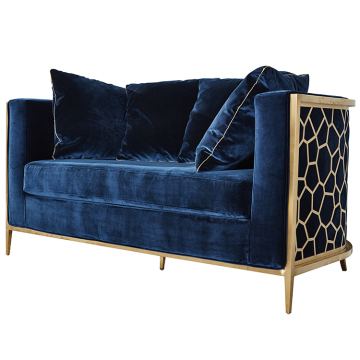 Light Luxury Italian Cloth Art Sofa with Stainless Steel Frame for Living Room