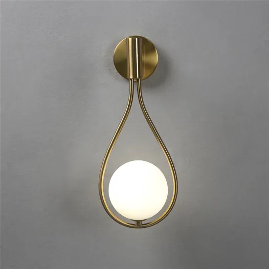 Modern Nordic Glass Ball Wall Lamps with LED Light Fixtures for Living Room and Bedroom
