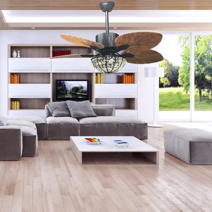 JYLIGHTING Retro American Luxury Chandelier Fan with Light - Modern Ceiling Fan Lights