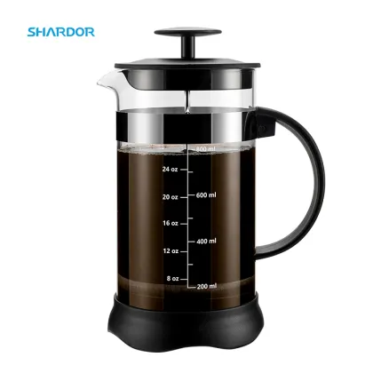 Portable Travel French Press Coffee Maker - Glass French Press BPA Free Plastic