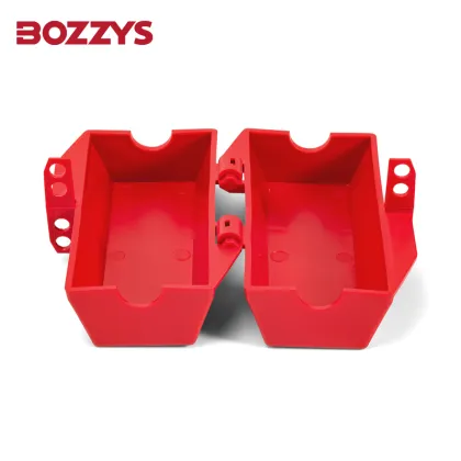 BOZZYS Safety Electrical Plug Lockout Box - 2 Pack Red Plastic for Device Lockout