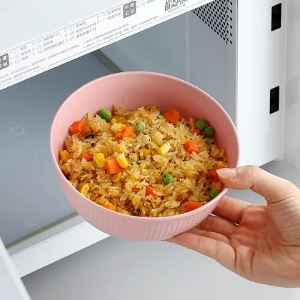 Eco-Friendly Reusable Wheat Straw Cutlery Cereal Bowl Set