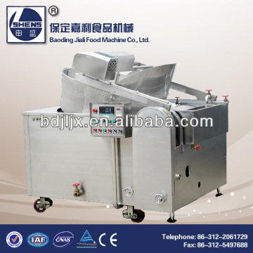 Industrial gas heating snack food fryer