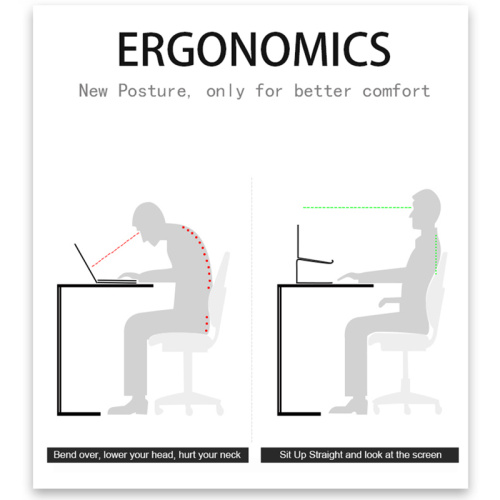 Soporte ergonómico universal con enfriador para computadora portátil de 11 a 17 &#39;&#39;