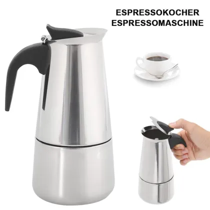 Bialetti 6 Cup Stainless Steel Moka Pot Espresso Coffee Maker