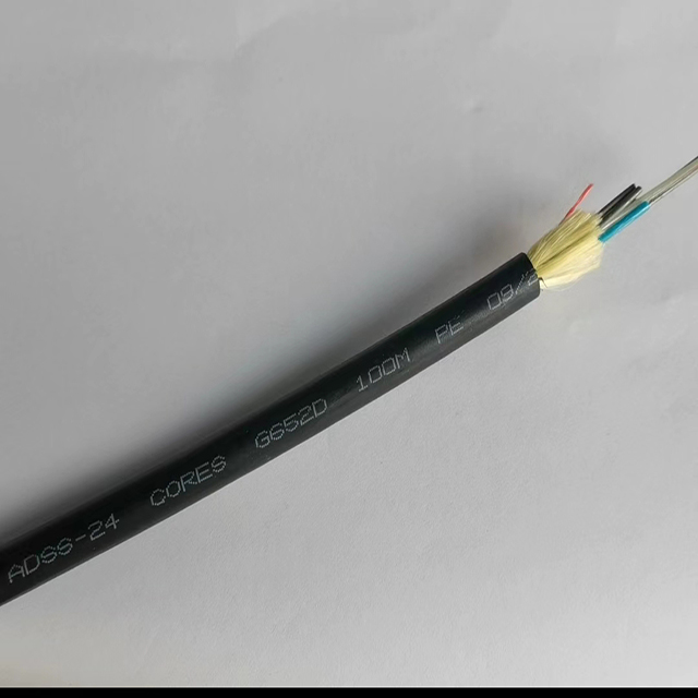 Outdoor Single Jacket Aerial ADSS Fiber Optic Cable