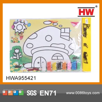 DIY Sand Painting For Kids Colorful Drawing
