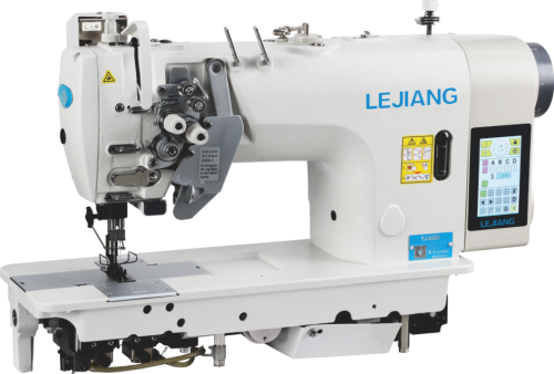 Automatic thread cutting double needle flat sewing machine