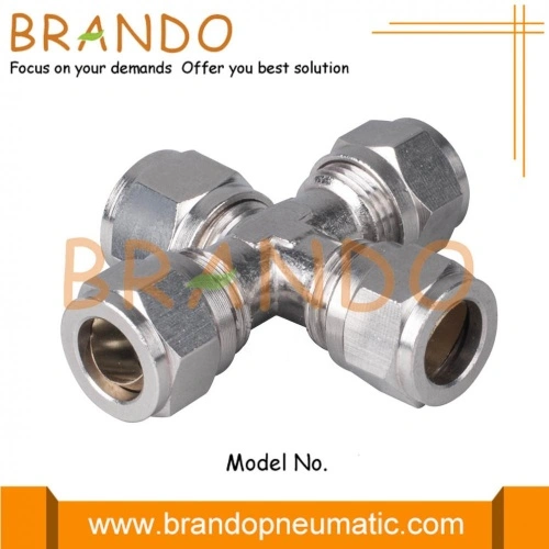 Union Cross Brass Pneumatic Compression Ferrule Fittings China