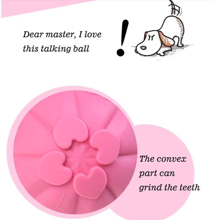 Squeaky Giggle Dog Toy Silicone Pets Ball Chewtoy