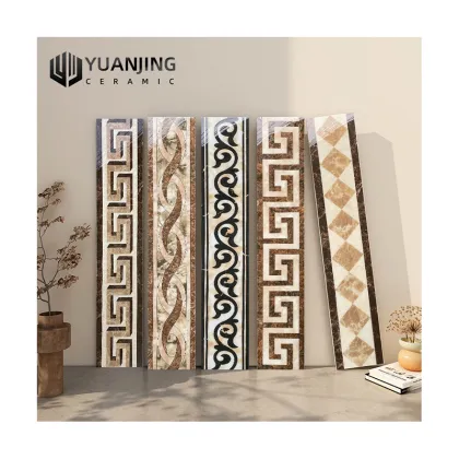 Porcelain Border Tiles 150x800mm for Living Room - Waveguide Wire Mosaic Microcrystalline Stone