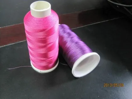 Colorful Embroidery Thread , Dyeing Embroidery Sewing Thread