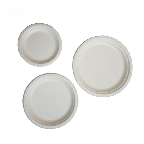 100% Compostable Eco-Friendly Sugarcane Bagasse Plates