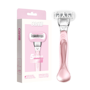 Customized Packing Women's Shaving Razors with 5 Blades