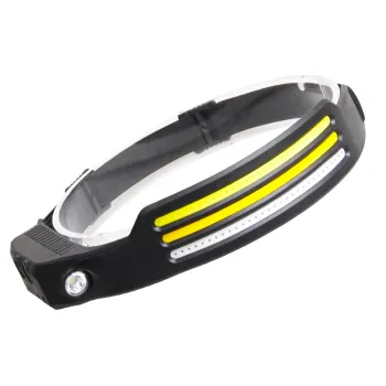 Waterproof Silicone Sensor Headlamp: Outdoor Multi-function COB LED Light