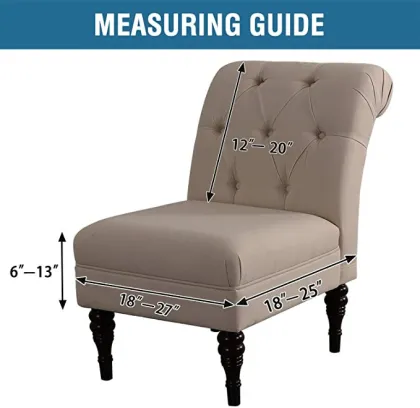 Velvet Accent Chair Covers Stretch Armless Chair Covers