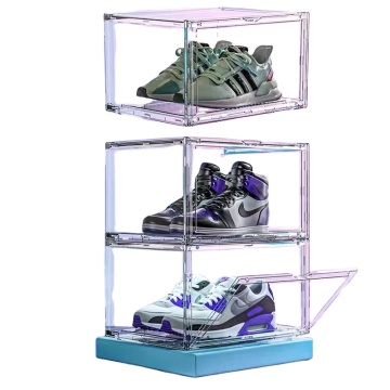 Transparent Magnetic Plastic Stackable Mini Shoe Box - Hot Sale Clear Sneaker Storage