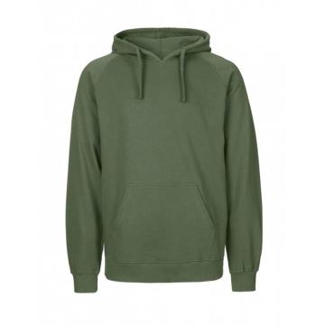 Custom komfortable Wollgrün -Herren -Hoodies mit Känguru -Tasche