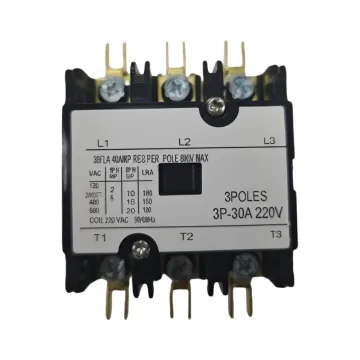 Glosok High Quality 3P 220V 30A 208-240V Magnetic AC/DC Contactor 50/60 Hz