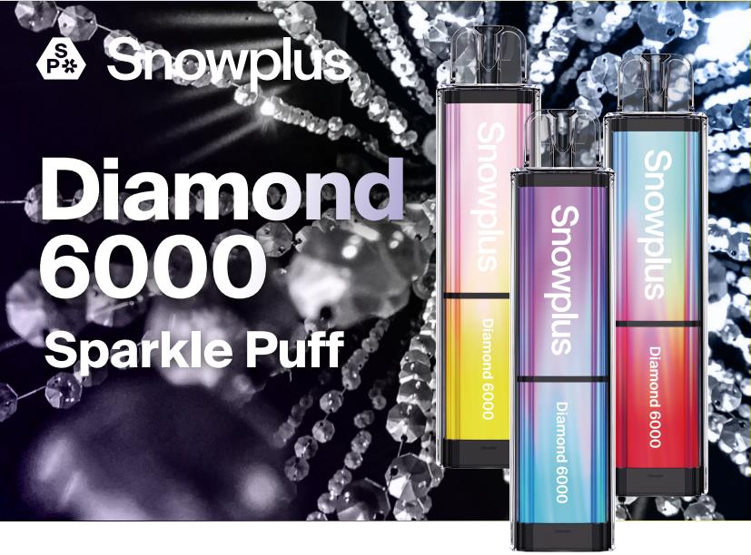 Вейп оптовой бриллиант 6000 Sparkle Puff Puff -Snowplus Ondayable