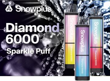 Vape χονδρική διαμάντι 6000 Sparkle Puff Snowplus μίας χρήσης
