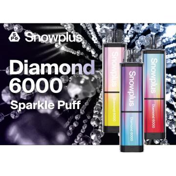 vape 도매 다이아몬드 6000 스파클 퍼프 스노우 플러스 일회용
