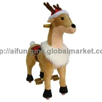 Kids Christmas gift riding toy Christmas Reindeer