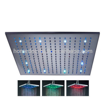 Lighting Color Changing Overhead rotating led rain shower head16"
