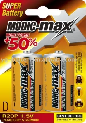 Zinc Carbon Battery R20 D