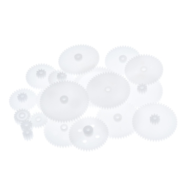 TZT 58pcs/bag J293Y Plastic 0.5 Module Gears White Micro DC Motor DIY Kit