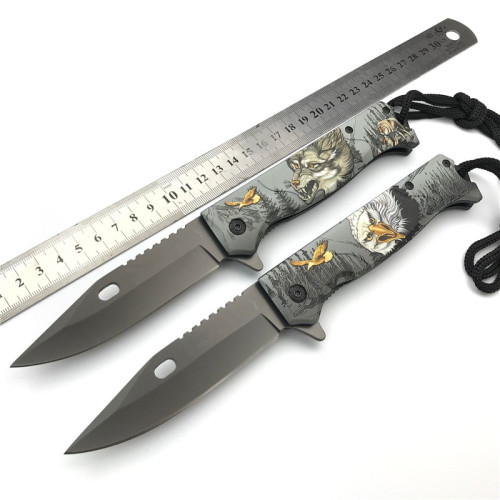 Nerezový kovový skládací kapesní lovecký nůž