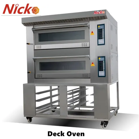 Baking Machine Food Machinery Food Bakery Kitchen Equipment 2-Deck 4-Tray Gas Electric Pizza Oven