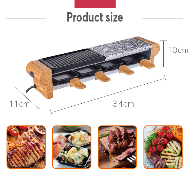 Bamboo Handle Grill For 4 3