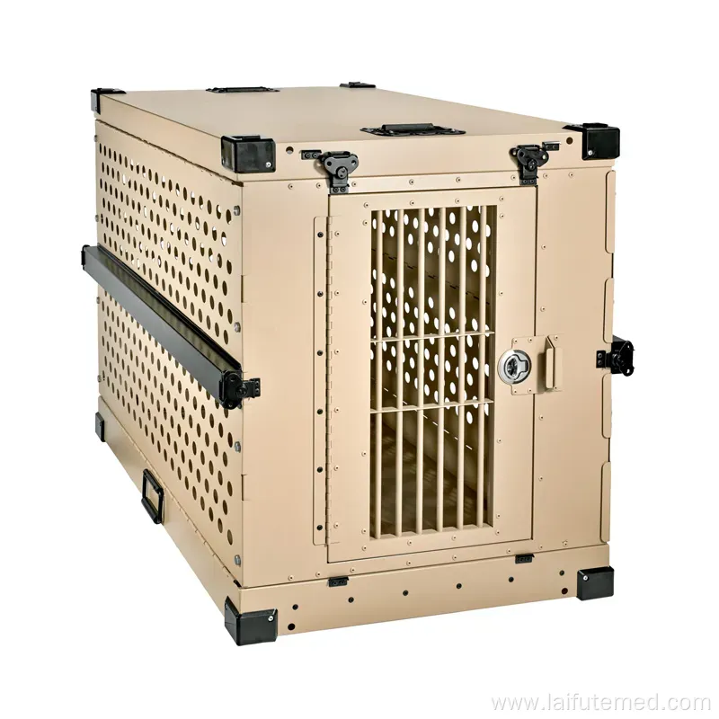 Folding Metal Collapsible Airline Approved Dog Kennel Crate for Large Pets