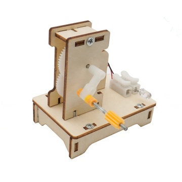 Wooden Science Kits: DIY Children Education Toy Mini Hand Crank Power Generator