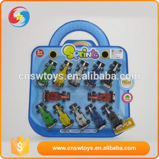 Cheap hand bag mini sliding equation plastic toy car for kids