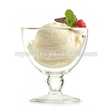 Newly design food grade plastic footed ice cream cups, sundae glasses