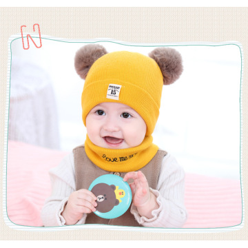 Baby hat scarf autumn/winter knitted hat for newborns