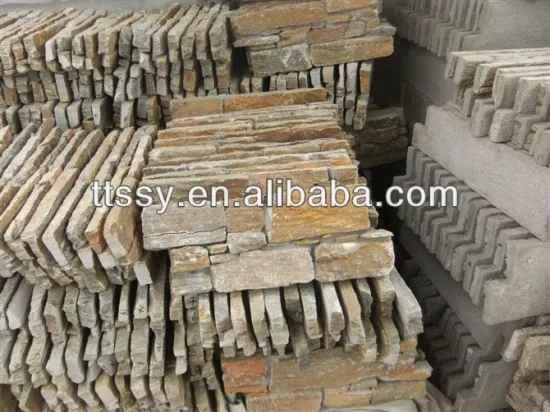 Yellow stacked ledgestone